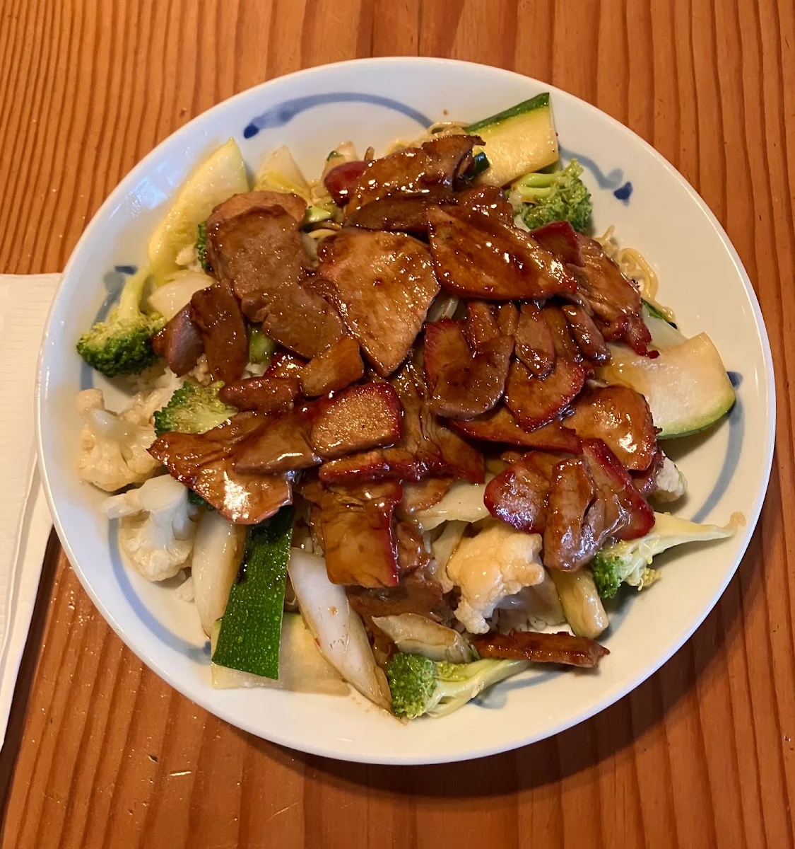 bbq pork chop suey 叉烧炒时菜